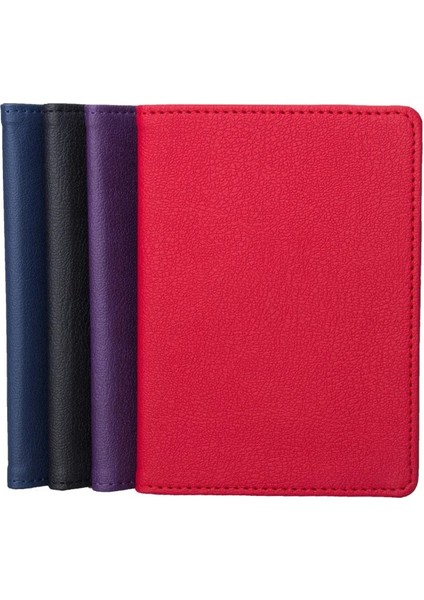 22 Yeni Düz Renk Seyahat Pasaport Tutucu Kapak Kimlik Kartı Bilet Kılıfı Çanta Koruyucu Pu Deri Kredi Kartı Kırmızı Mavi Çanta Kapak (Yurt Dışından) modelleri