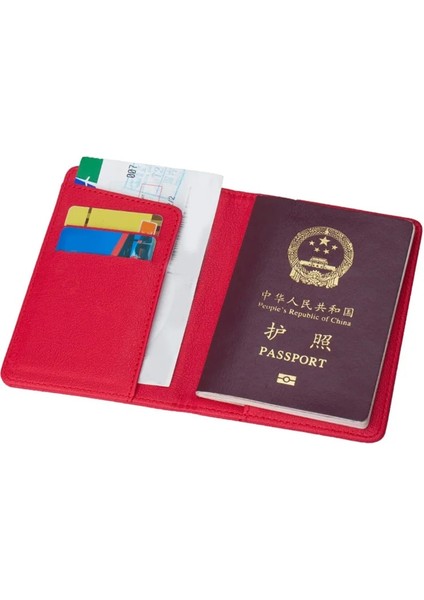22 Yeni Düz Renk Seyahat Pasaport Tutucu Kapak Kimlik Kartı Bilet Kılıfı Çanta Koruyucu Pu Deri Kredi Kartı Kırmızı Mavi Çanta Kapak (Yurt Dışından) fırsatları