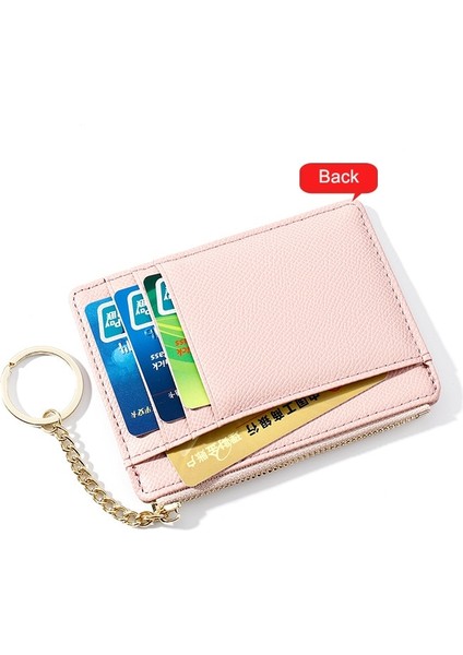 Mavi Pu Deri Mini Kadın Kart Tutucu Sevimli Kredi Kimlik Kartı Sahipleri Fermuar Ultra Ince Cüzdan Kılıf Değişim Bozuk Para Cüzdanı Anahtarlık Carteras (Yurt Dışından) fiyatları