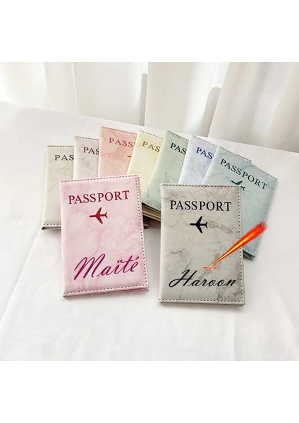 Yeşil Özelleştirme Adı Pasaport Tutucu Seyahat Cüzdanı Pasaportlar Için Mermer Patten Kılıfı Kişisel Isimler ile Pasaport Kapağı (Yurt Dışından) fiyatları