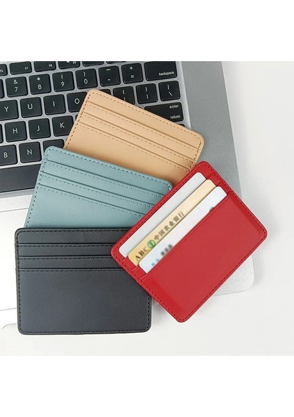 Haki Ince Kart Tutucu Banka Kredi Kartı Kimlik Kartları Bozuk Para Kesesi Kılıf Çanta Cüzdan Organizatör Kadın Erkek Ince Kartvizit Cüzdan (Yurt Dışından) fırsatları