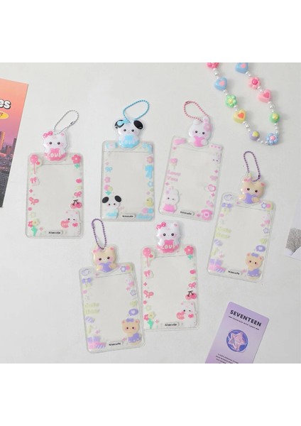 A5 Karikatür Hayvan Kpop Fotoğraf Kartı Tutucu Şeffaf Sevimli Fotoğraf Kartları Koruyucu Ins Tatlı Anahtarlık Kart Idol Fotoğraf Pvc Kollu (Yurt Dışından) modelleri