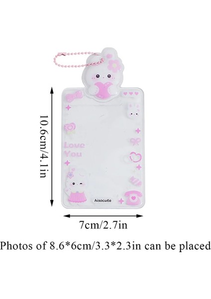 A5 Karikatür Hayvan Kpop Fotoğraf Kartı Tutucu Şeffaf Sevimli Fotoğraf Kartları Koruyucu Ins Tatlı Anahtarlık Kart Idol Fotoğraf Pvc Kollu (Yurt Dışından) fırsatları