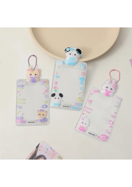 A5 Karikatür Hayvan Kpop Fotoğraf Kartı Tutucu Şeffaf Sevimli Fotoğraf Kartları Koruyucu Ins Tatlı Anahtarlık Kart Idol Fotoğraf Pvc Kollu (Yurt Dışından) indirimleri