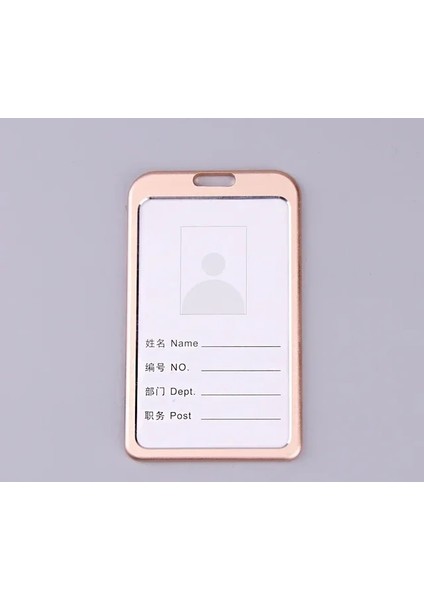 Altın Kadın Erkek Banka Kredi Kartı Kimlik Tutucu Alüminyum Alaşımlı Kartvizit Kutusu Çalışma Kartı Rozeti Kordon Tutucu Koruyucu Kapak (Yurt Dışından)