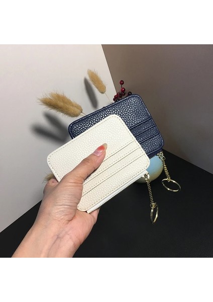 Bej Ultra-Ince Fermuarlı Kart Tutucu Moda Pu Deri Kadın Mini Cüzdan Kart Çantası Çoklu Kart Bozuk Para Cüzdanı Taşınabilir Cüzdan Erkekler Için (Yurt Dışından) fiyatları