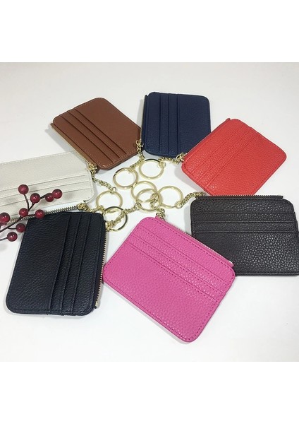 Bej Ultra-Ince Fermuarlı Kart Tutucu Moda Pu Deri Kadın Mini Cüzdan Kart Çantası Çoklu Kart Bozuk Para Cüzdanı Taşınabilir Cüzdan Erkekler Için (Yurt Dışından) indirimleri