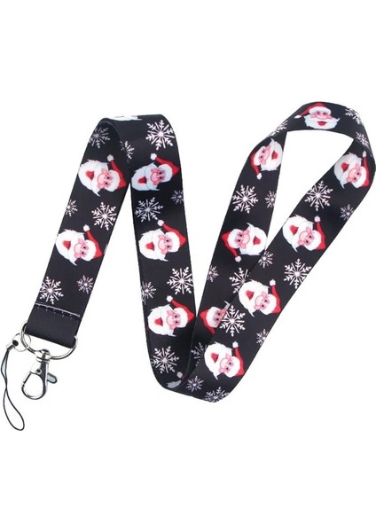Siyah Kordon 1 Adet Erkekler Adam Noel Karikatürler Kordon Anahtarlık Kimlik Kartı Tutucu Boyun Askıları Rozet Kart Kapak Tutucu Asmak Halat Aksesuarları Hediye (Yurt Dışından)