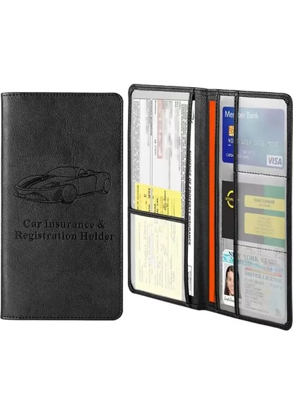 Araba Sigortası, Kayıt, Ehliyet, Oto Araç Kartı Evrak Organizatör Kredi Kartı Kılıfı Cüzdanı Için Gri Belge Tutucu (Yurt Dışından) fiyatları