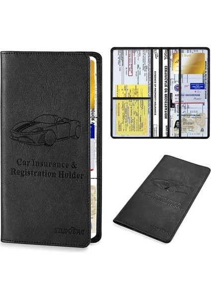 Araba Sigortası, Kayıt, Ehliyet, Oto Araç Kartı Evrak Organizatör Kredi Kartı Kılıfı Cüzdanı Için Gri Belge Tutucu (Yurt Dışından) fırsatları