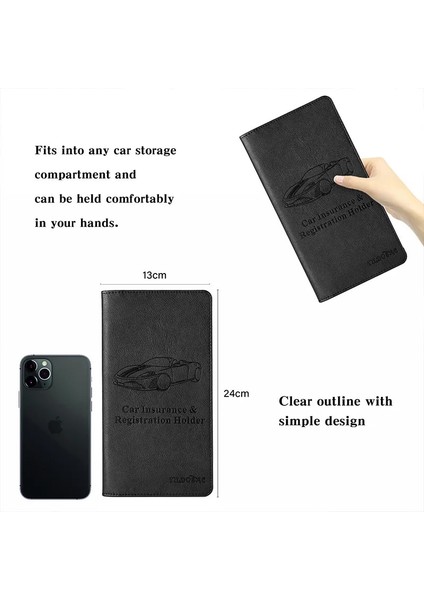 Araba Sigortası, Kayıt, Ehliyet, Oto Araç Kartı Evrak Organizatör Kredi Kartı Kılıfı Cüzdanı Için Gri Belge Tutucu (Yurt Dışından) indirimleri