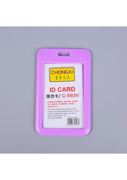 Mor 1 Adet Plastik Kart Kapağı Iş Rozeti Kimlik Kredi Kartı Tutucu Koruyucu Kılıf Moda Öğrenci Otobüsü Kimlik Kartı Kapak Tutucu Çanta Kılıfı (Yurt Dışından)