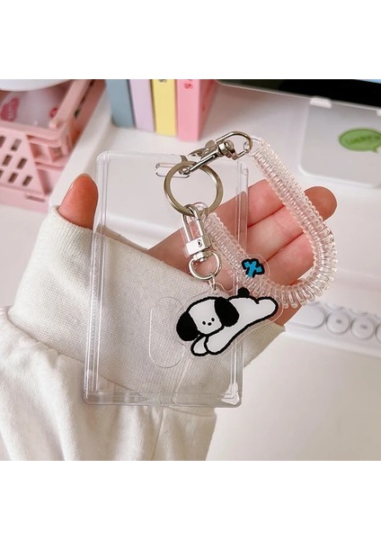 G5 Sevimli Pembe Kart Tutucu Kapak Anahtarlık Dikey Kart Kapağı Depolama Kılıfı Yatay Kart Durumda Sürgülü Geometrik Sevimli Diy Ins (Yurt Dışından)