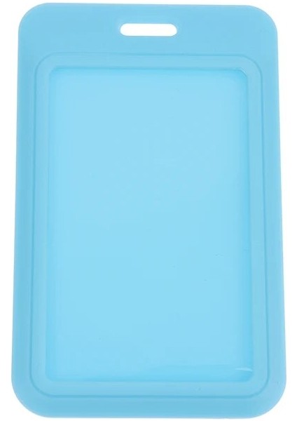 Mavi 1 Adet Iki Taraflı Kredi Kartı Kapağı Sert Plastik Rozet Tutucular Olay Personel Etiketi Kimlik Kartı Tutucu Geçiş Kayışı (Yurt Dışından)