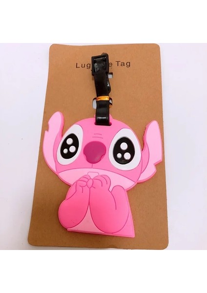 13 Karikatür Dikiş Pembe Seyahat Aksesuarları Bagaj Etiketi Bavul Moda Stil Silikon Taşınabilir Seyahat Etiketi Kimlik Adresleri Tutucu (Yurt Dışından) fırsatları