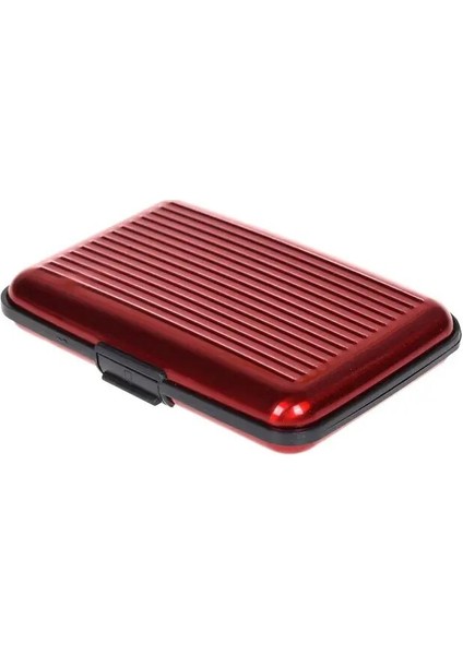 Kırmızı Rfid Alüminyum Alaşımlı Cüzdan Çok Fonksiyonlu Kart Tutucu Paslanmaz Çelik Cüzdan Klipsi Anti-Hırsızlık Banka Para Çantası Çanta 10.5*7*3 cm (Yurt Dışından)