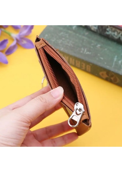 Gri Thinkthendo Taşınabilir Deri Iş Kimlik Kartı Kredi Rozeti Tutucu Bozuk Para Cüzdanı Anahtarlık (Yurt Dışından) fırsatları