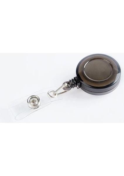 Siyah 1 Adet Iş Bankası Kimlik Kredi Kartları Tutucu Klip Çanta Şeffaf Kart Kapağı Kadın Erkek Öğrenci Otobüs Kartı Geri Çekilebilir Çekme Rozeti (Yurt Dışından)