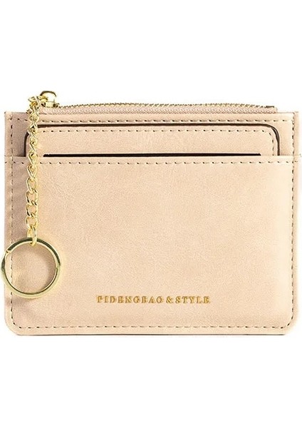 Bir Erkek ve Kadın Kimlik Kartı Tutucu Pu Fermuar Küçük Bozuk Para Cüzdanı Kredi Kartı Tutucu Düz Renk Kartvizit Kılıfı Kartvizit Tutucu (Yurt Dışından) indirimleri