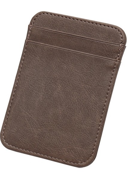 Gri Ince Çoklu Slot Kart Tutucu Nakit Para Klipsli Cüzdan Ehliyet Kapağı Kertenkele Desenli Çapraz Desenli Düz Renk Ultra Ince Çanta (Yurt Dışından)