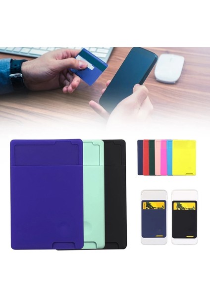 Stil 4 Yeni Arka Kart Sahibi Telefon Kartı Tutucu Cüzdan Kılıfı Telefon Cüzdanı Kredi Kartı Sahibine Sopa Telefon Cebi Neredeyse Tüm Cep Telefonları (Yurt Dışından) modelleri