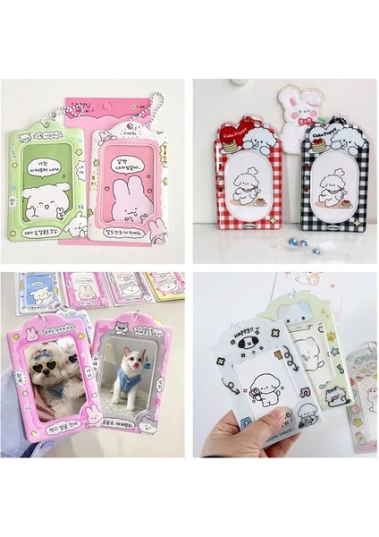 D1 Moda Kore Idol Fotoğraf Kollu Anahtarlık Sevimli Kpop Anime Fotocards Koruyucu 3 Inç Karikatür Fotoğraf Kartı Tutucu Çanta Kolye (Yurt Dışından) fiyatları