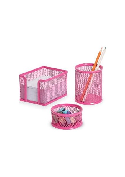 Masa Seti Metal 3 Gözlü Pembe F0073