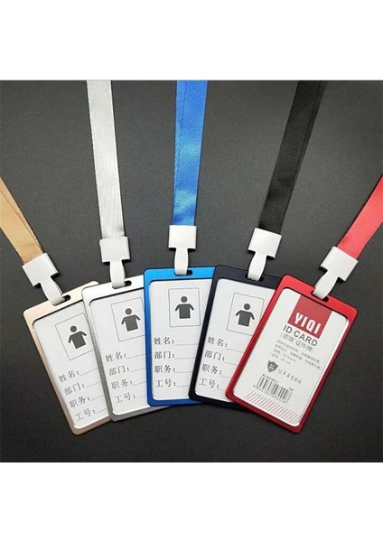 Siyah Yüksek Kaliteli Alüminyum Alaşımlı Çalışma Kartı Tutucu Adı Kimlik Kartı Kapağı Metal Çalışması Sertifika Kimlik Rozeti Kimlik Iş Çantası (Yurt Dışından) modelleri
