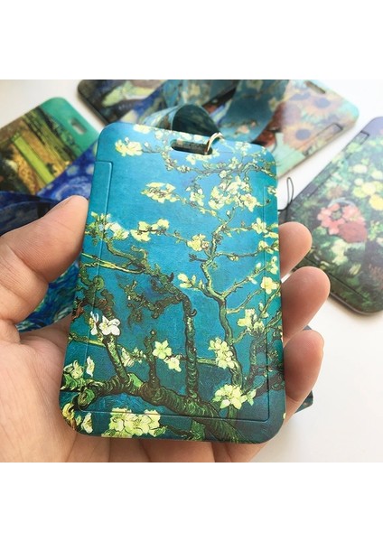 17 Van Gogh Yağlıboya Ayçiçeği Sanat Moda Kordon Kimlik Rozeti Tutucu Otobüs Geçiş Kılıfı Kayma Bankası Kredi Kartı Tutucu Askı Hediye (Yurt Dışından) fırsatları