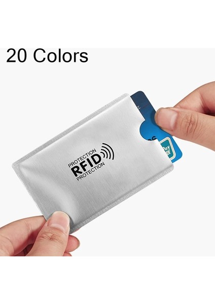 20 Adet Anti Rfid Cüzdan Engelleme Okuyucu Kilidi Banka Kartı Tutucu Kimlik Banka Kartı Durumda Koruma Metal Kredi Kartı Tutucu Alüminyum 20 Renk (Yurt Dışından) modelleri