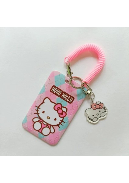 13 Hello Kitty Kulomi Melodi Karikatürler Koruyucu Kılıf Sanrio Pvc Kart Tutucu + Bahar Halat Kordon Kimliği Anti-Kayıp Kolye Anahtarlık (Yurt Dışından) fiyatları