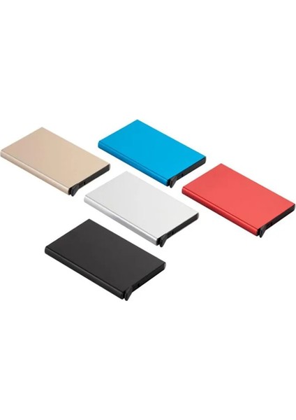 Gümüş Anti-Hırsızlık Akıllı Cüzdan Ince Kimlik Kartı Tutucu Unisex Otomatik Katı Metal Banka Kredi Kartı Tutucu Iş Kutusu (Yurt Dışından) modelleri