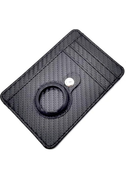 Karbon Fiber Siyah 2021 Hava Etiketi Cüzdan Ön Cep Kart Tutucu Koruyucu Bloklarla Rfid Manyetik Darbeye Dayanıklı Pu Anti Çizilmeye Düşme Ince Cüzdanlar (Yurt Dışından)