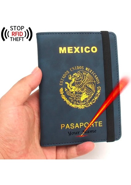 Kahverengi Adı Özelleştirme Isimleri Pasaport Kapağı Seyahat Cüzdanı Meksika Pasaport Seyahat Organizatör Elastik Bant Kişiselleştirilmiş Pasaport Tutucu Meksika (Yurt Dışından) fiyatları