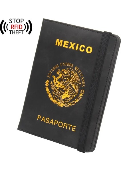 Kahverengi Adı Özelleştirme Isimleri Pasaport Kapağı Seyahat Cüzdanı Meksika Pasaport Seyahat Organizatör Elastik Bant Kişiselleştirilmiş Pasaport Tutucu Meksika (Yurt Dışından) indirimleri