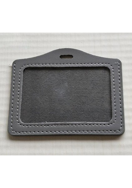 Gri 1 Adet Öğrenci Otobüsü Kimlik Kimlik Rozeti Boyun Askısı ile Unisex Çalışma Kartı Sahipleri Kadın Erkek Pu Banka Kartı Adı Kredi Kartı Sahipleri Çanta (Yurt Dışından)