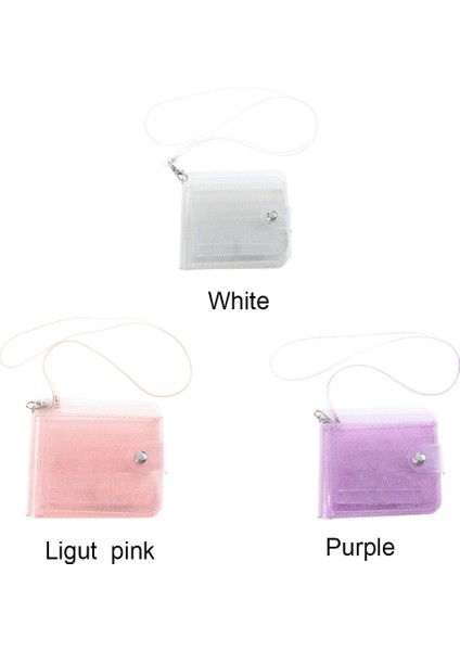 Beyaz Pvc Şeffaf Cüzdan Kadın Şeffaf Glitter Sikke Çanta Mini Para Kart Sahibinin (Yurt Dışından) indirimleri