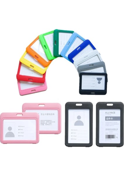 Horizon Açık Yeşil 2 Adet/takım Çift Taraflı Rozet Tutucu Geçiş Çalışma Kartı Kapağı Kimlik Etiketi Personel Işçiler Için Çalışma Izni Kılıfı Kimlik Kredi Kartı Koruyucusu (Yurt Dışından) fiyatları