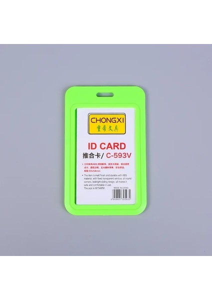 Yeşil Unisex Kart Kapağı Plastik Düz Renk Ticari Kredi Kartları Banka Kimlik Kartı Sahipleri Kolu Koruyun Öğrenci Otobüsü Kimlik Kartı Kılıfı (Yurt Dışından)