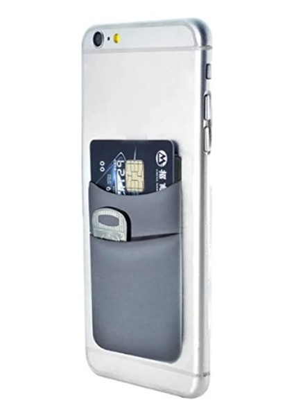 Stil 5 Erkek Kadın Kimlik Kredi Kartı Tutucu Elastik Silikon Cep Telefonu Cep Kendinden Yapışkanlı Etiket Kart Kollu Telefon Cüzdan Kılıf Sopa (Yurt Dışından)