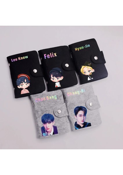 Bangchan-1 Kpop Kaçak Çocuklar Kısa Keçe Cüzdan Kart Kimlik Tutucu Bozuk Para Cüzdanı Hyunjin Felix Bangchan Lee Biliyorum Hediye Hayranları Koleksiyonu (Yurt Dışından) fırsatları