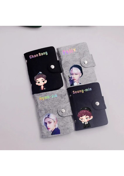 Bangchan-1 Kpop Kaçak Çocuklar Kısa Keçe Cüzdan Kart Kimlik Tutucu Bozuk Para Cüzdanı Hyunjin Felix Bangchan Lee Biliyorum Hediye Hayranları Koleksiyonu (Yurt Dışından) indirimleri