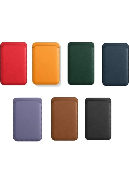 Kırmızı Taşınabilir Manyetik Kart Kılıfı Kılıf Arkası Telefon Kredi Kartları Tutucu Cüzdan Erkekler ve Kadınlar Için (Yurt Dışından) fırsatları