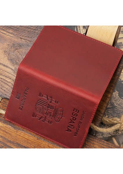 Siyah High-End Ispanya Dana Pasaport Kapağı Espana Kredi Kart Tutucu Vintage Erkek Kadın Pasaport Çantası Seyahat Cüzdanı Saklama Çantası (Yurt Dışından) modelleri