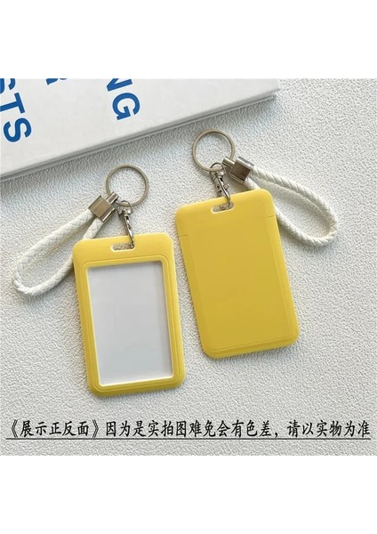 Koyu Sarı Karikatür Kimlik Kartı Tutucu Öğrenci Otobüs Kartı Vaka Rozeti Kartları Kapak Hayvan Baskılı Kadın Kredi Kartı Tutucu El Halat Kordon (Yurt Dışından)