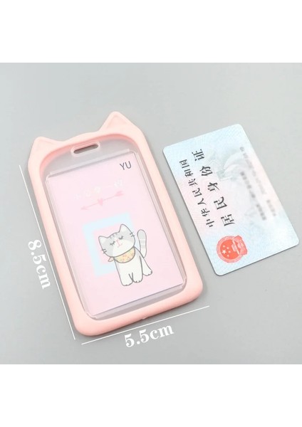 Mavi Kredi Kartı Tutucu Geri Çekilebilir Makara Kordon Sevimli Karikatür Banka Kimlik Otobüs Kimlik Kartı Tutucu Cüzdan Otobüs Kartı Kapak Kılıf Çanta (Yurt Dışından) fırsatları