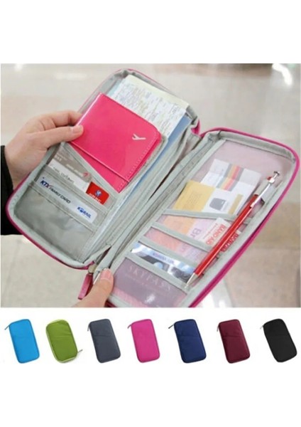 Gül Seyahat Cüzdanı Pasaport Kredi Kartı Tutucu Organizatör Nakit Tutucu Belge Çantası Çok Fonksiyonlu Çanta Seyahat Paketi Debriyaj Saklama Çantası (Yurt Dışından) fiyatları
