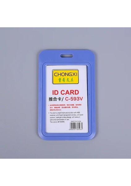 Gri-Mavi Unisex Kart Kapağı Plastik Düz Renk Ticari Kredi Kartları Banka Kimlik Kartı Sahipleri Kolu Koruyun Öğrenci Otobüsü Kimlik Kartı Kılıfı (Yurt Dışından)