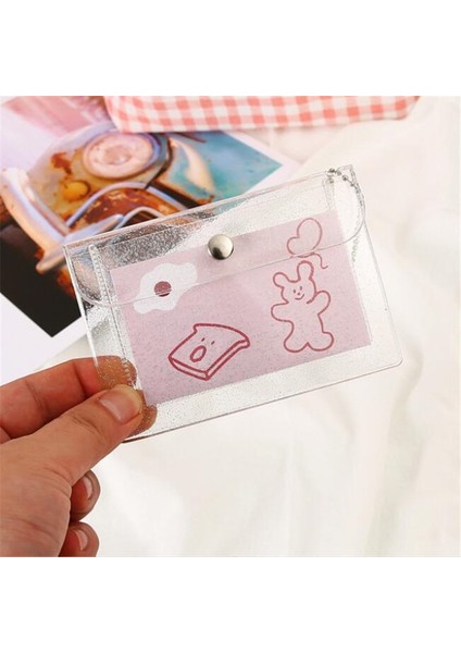 Kırmızı Moda Şeffaf Su Geçirmez Pvc Kadın Kart Durumda Kartvizitlik Erkekler Kredi Kartı Çantası Kimlik Kartı Mini Cüzdan Kızlar Bozuk Para Cüzdanı (Yurt Dışından) indirimleri