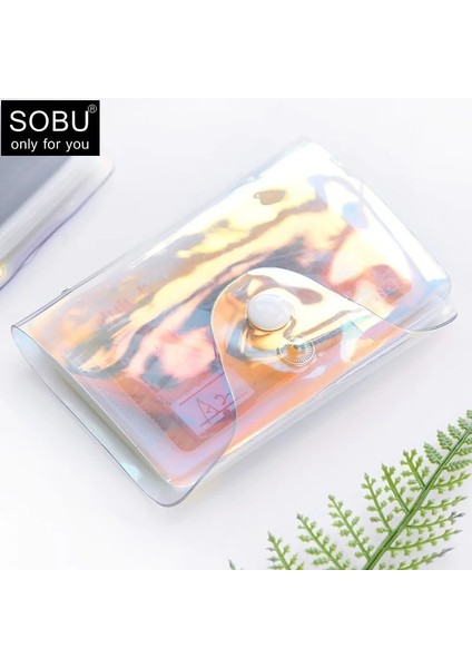 Flaş Yeni Pvc Lazer Şeffaf Kimlik Nakit Kart Sahibinin Erkekler Iş Rfid Engelleme Cüzdan Kredi Kartı Koruyucu Kılıf Cep Çanta H135 (Yurt Dışından) fırsatları